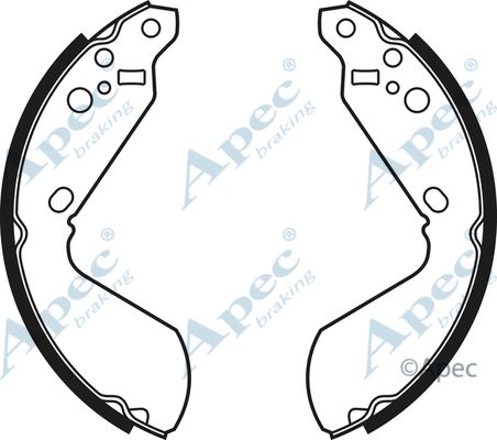 APEC BRAKING Комплект тормозных колодок SHU519